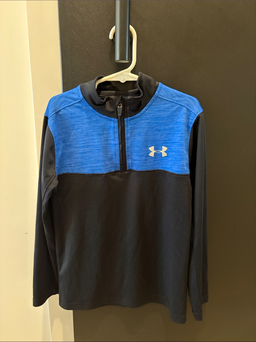 Under Armour Royal Blue and Black Half-Zip Pullover